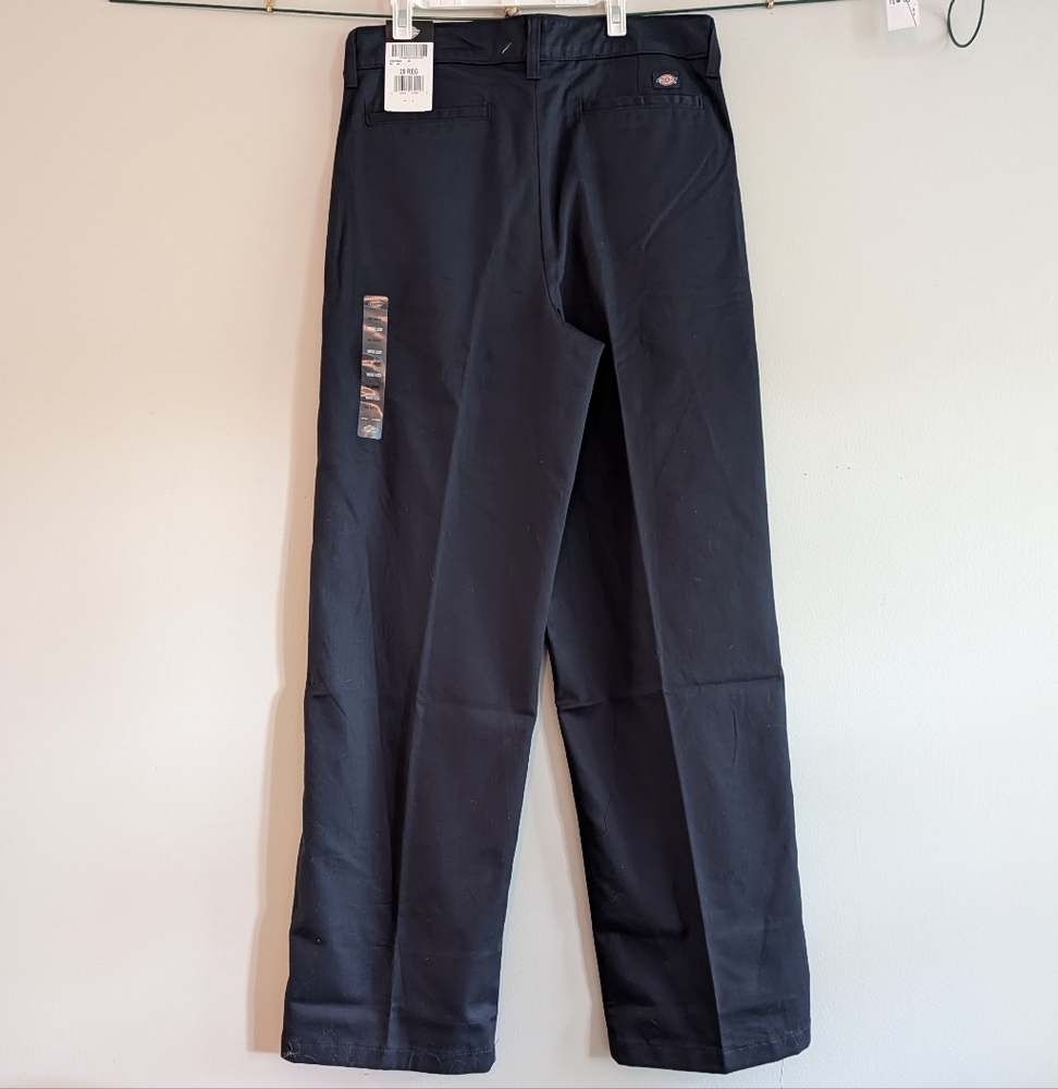 Women's Navy Blue Dickies High Waisted Wide Leg Pants